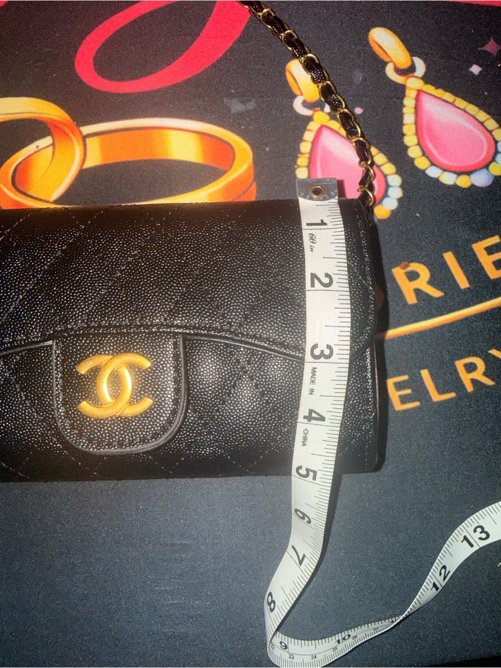 Quilted Mini Shoulder Bag in Black with Gold Hardware - Picture 6 of 8